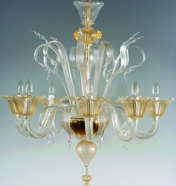 Restoration chandelier made of Murano glass