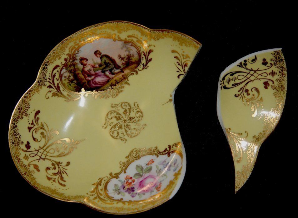 Restauration Maissner Porzellanschale, Reparatur Porzellan