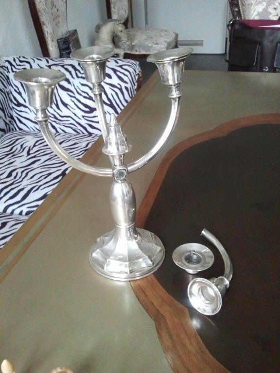 versilberter Kerzenleuchter, Kerzenleuchter Silber