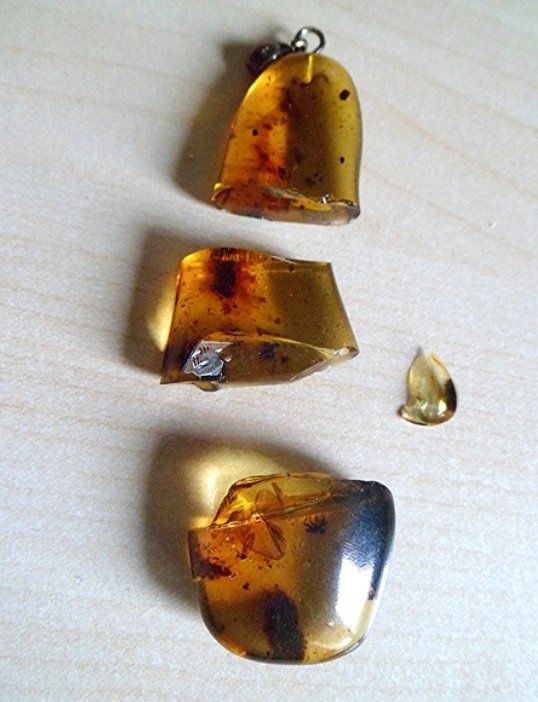 Bernstein. Bernstein in Stücken. Restauration Bernstein. Bernstein kaputt.