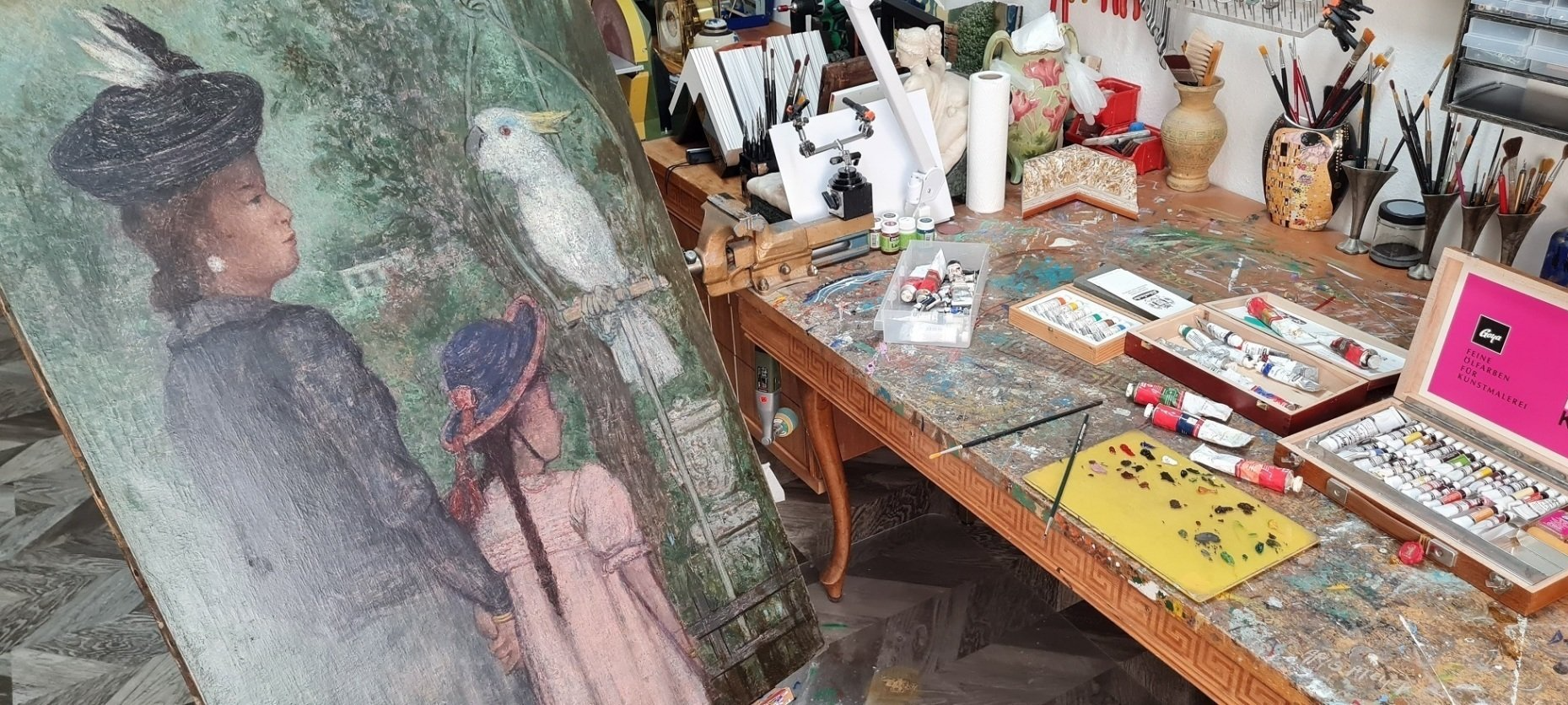 Restauration von Ölgemälden, Acrylgemälden, Beseitigung von Kratzern, Löchern, und Rissen. Gemälde Konservierung, Ölgemälde reinigen.