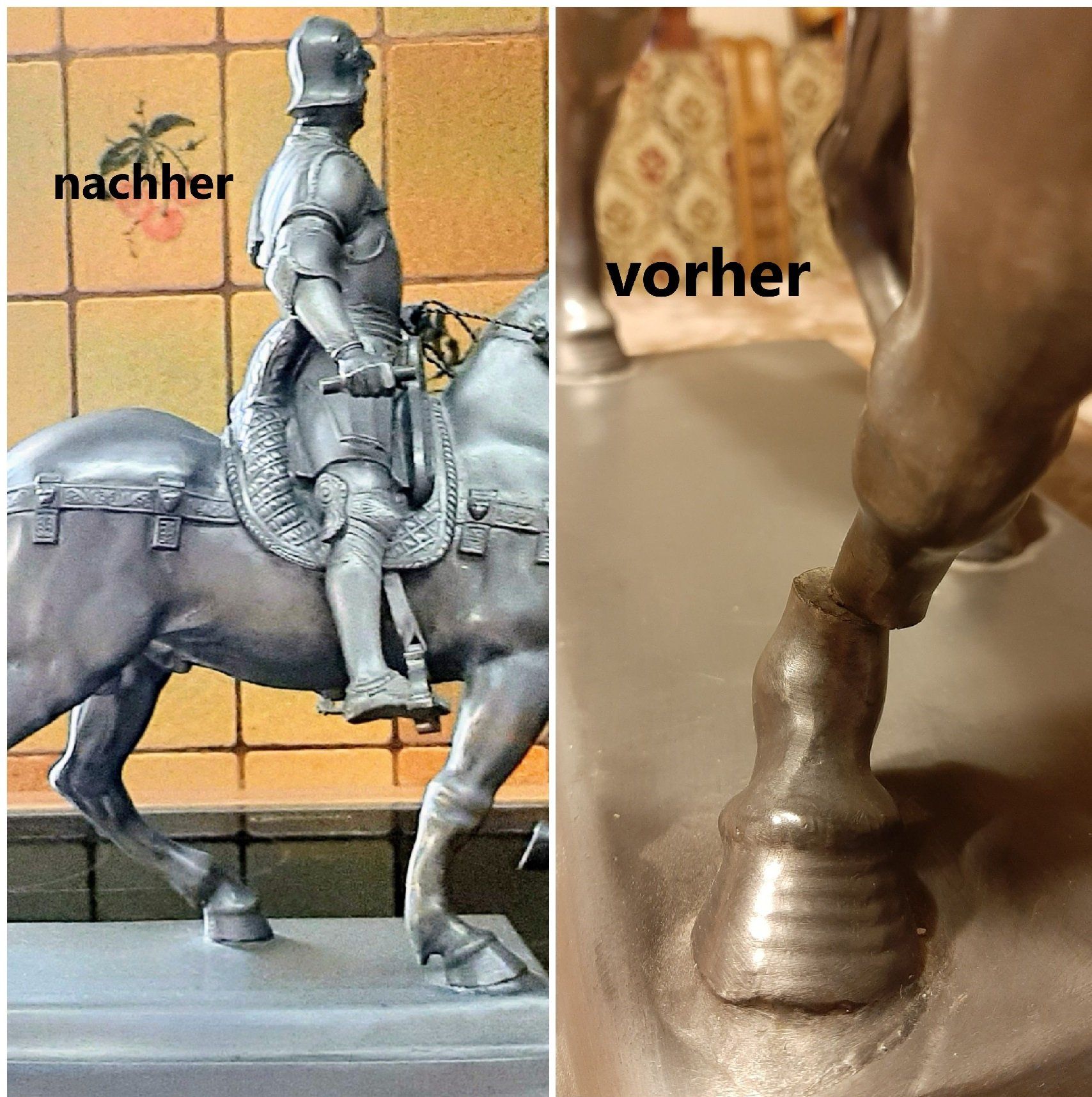 Restauration einer 40 Jahre alten Zinnfigur