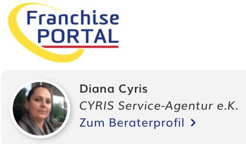 Direkt zum Expertenprofil im FranchisePORTAL Expertenprofil im FranchisePORTAL für Franchise-Interesseneten und Franchise-Nehmer