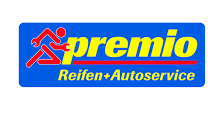 Logo unseres Kooperationspartners Premio Reifen- und Autoservice GDHS Franchise-Unternehmen
