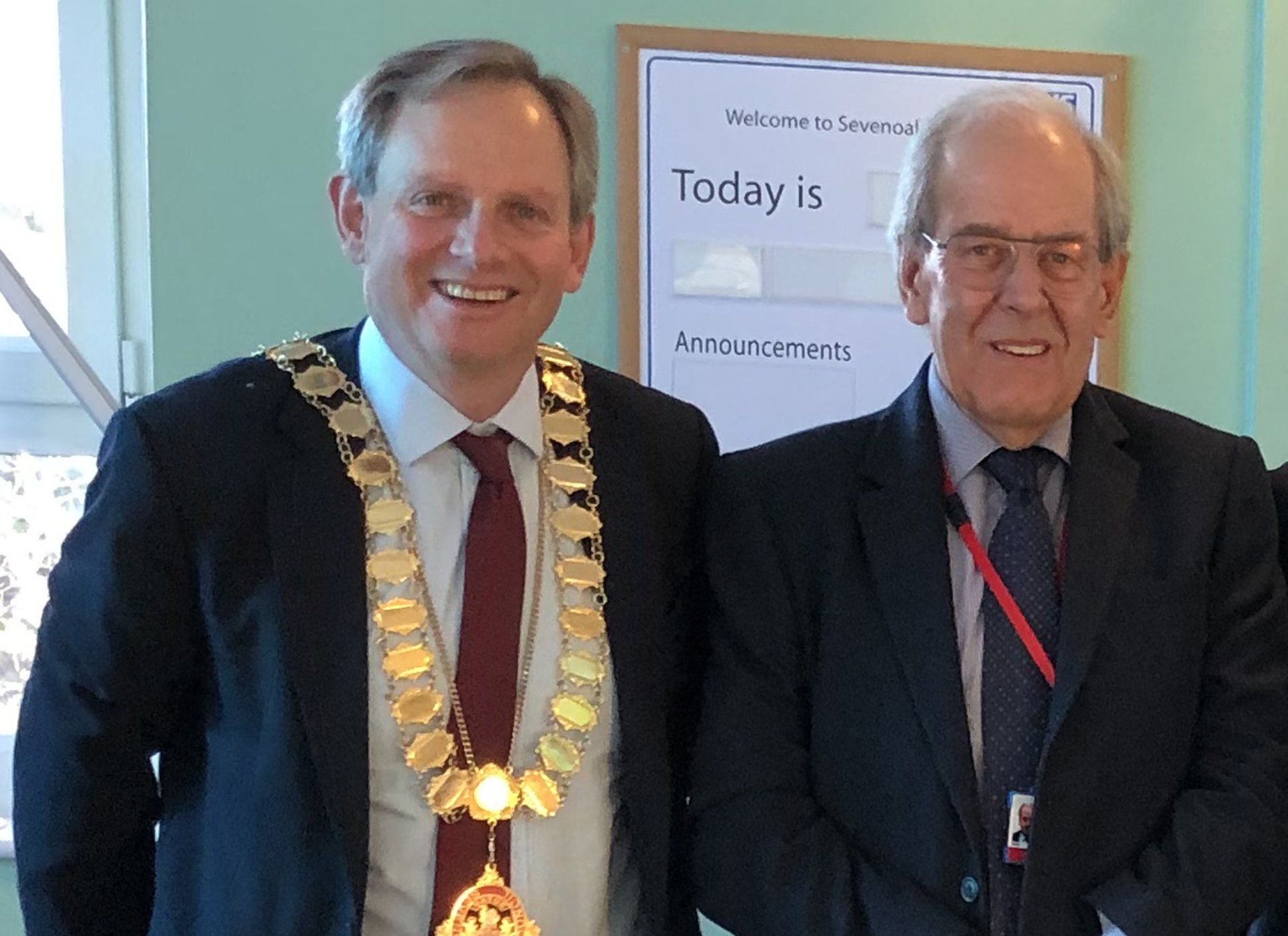 Mayorial visit: Cr Nicholas Busvine and Ian Philip