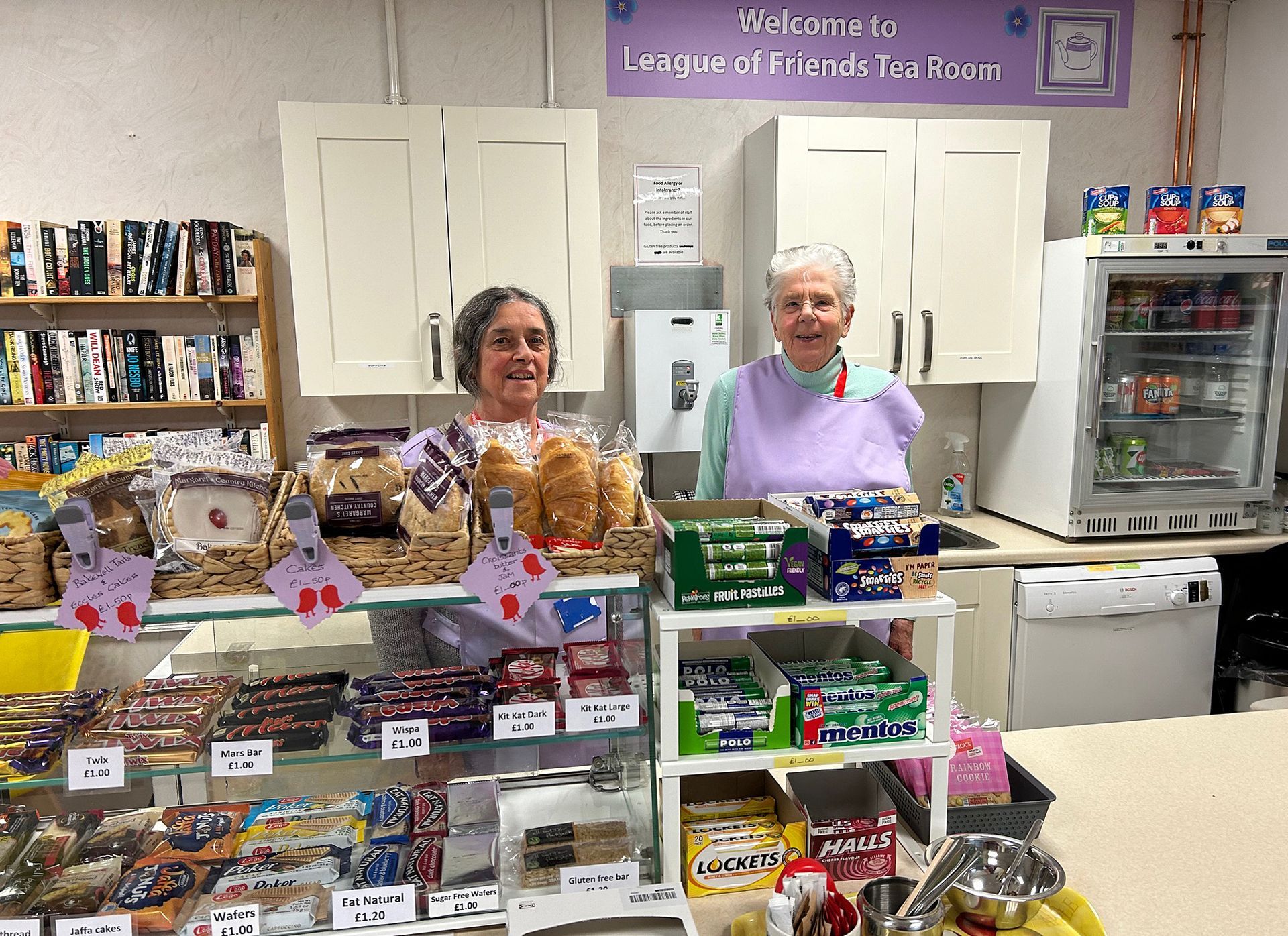 Friendly helpers: Do drop by and try our refreshments