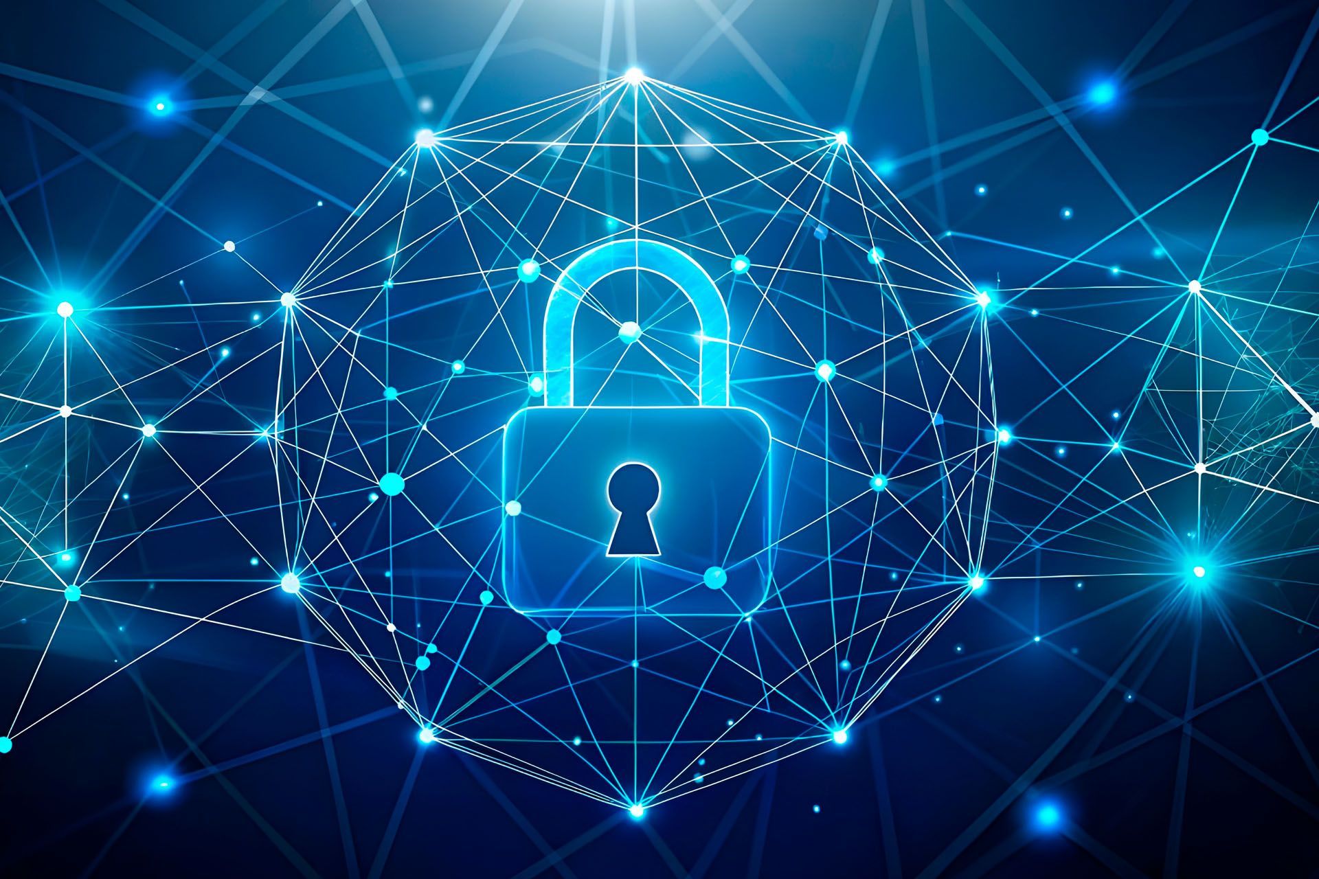 padlock with digital network for security of account