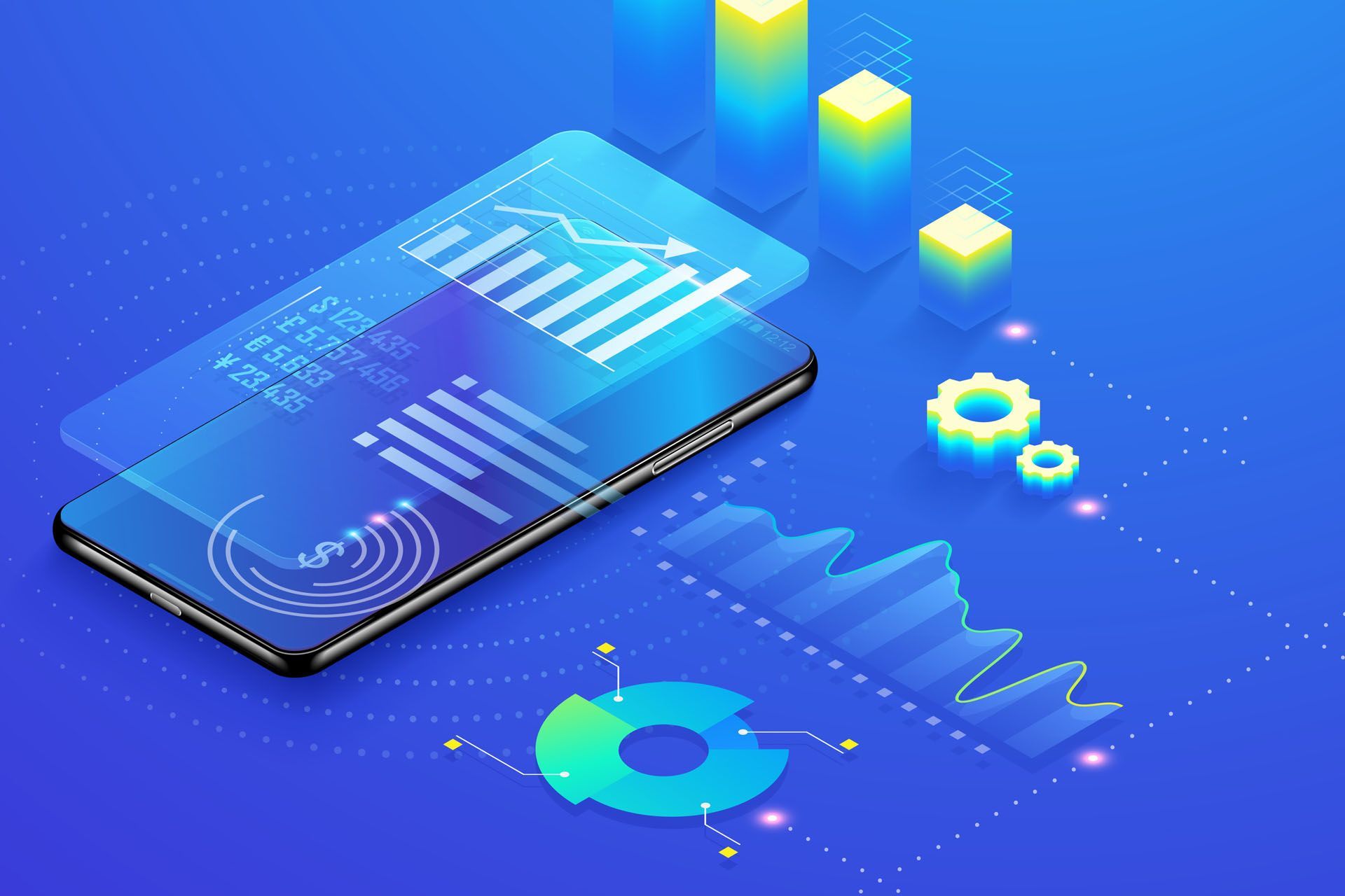 banking currency data statistics and mobile management