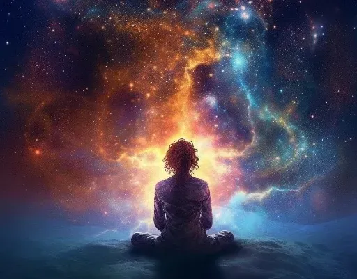 Traumasensibles Coaching und Online Coaching in Köln Frau schaut ins Weltall bei Mental Health Coach Kirsten Pape, traumasensibles Coaching und Online-Coaching in Köln