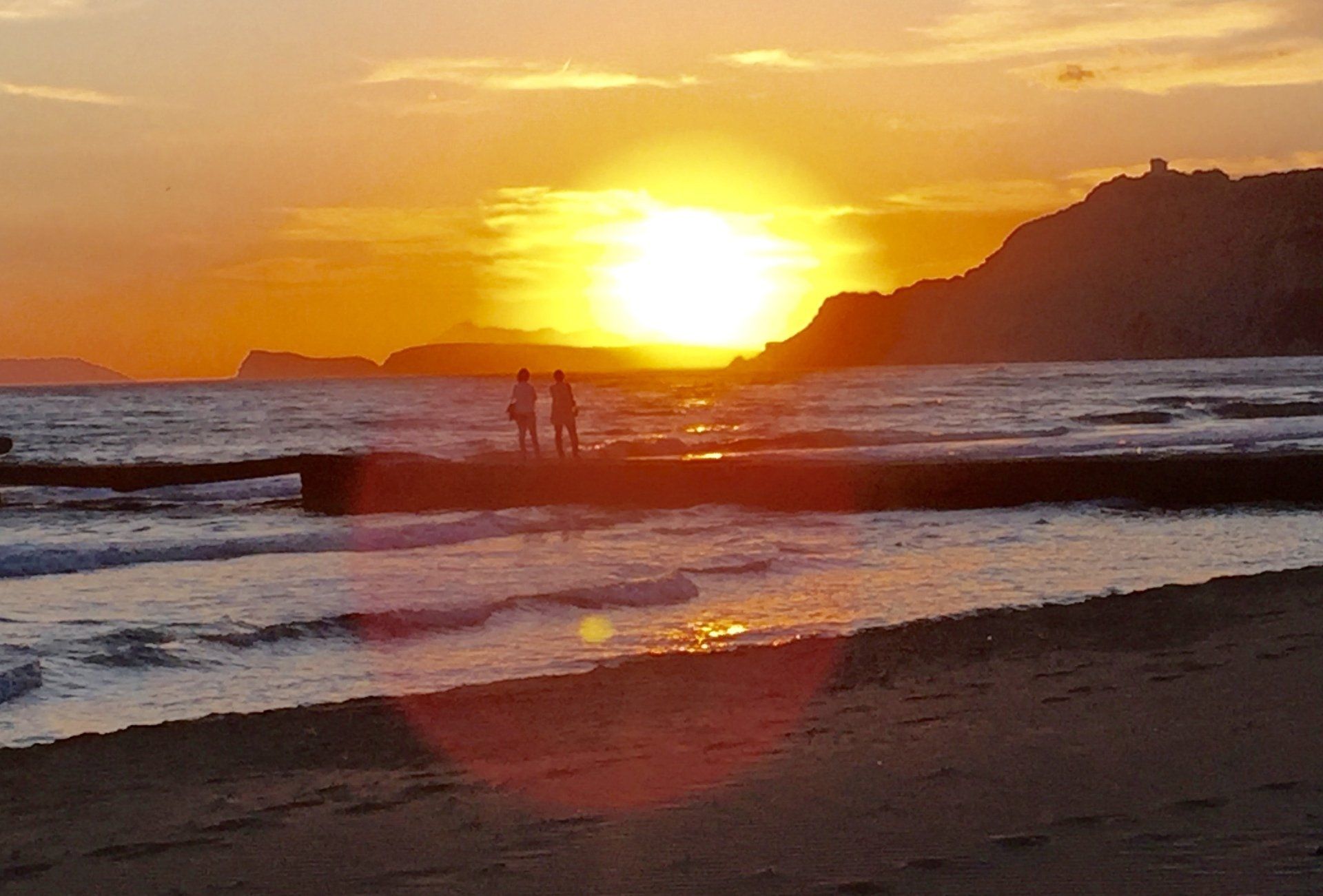 Sonnenuntergang bei Coaching-Seminar im Urlaub