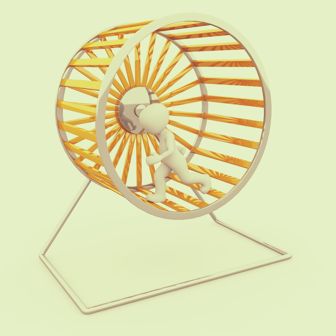 Systemisches Coaching in Köln und als Online-Coaching Hamsterrad mit Mensch drin bei Coach in Köln und Online-Coach Kirsten Pape