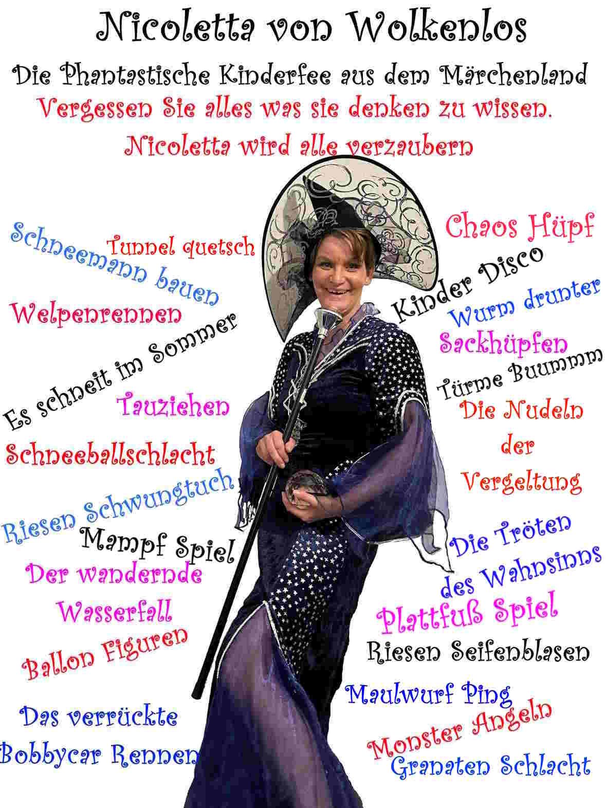 Nicoletta von Wolkenlos ! Kinderclown Heinsberg - Kommunion, Geburtstag, Firmen Feier, Hochzeit