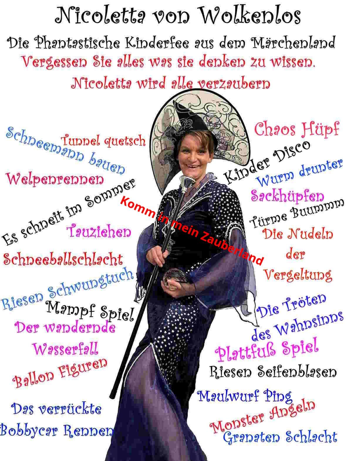 Kinderclown Köln Party Spiele Kinderclown Köln - Nicoletta von Wolkenlos für Kinder Geburtstag Firmen Feier Stadtfest Straßenfest Oktoberfest