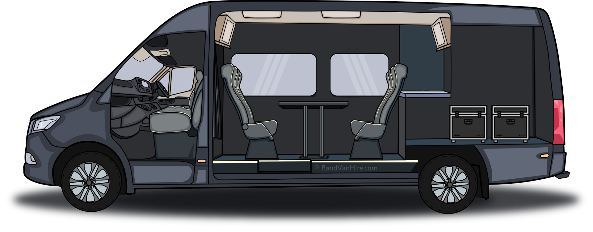 BandVanHire Premium Splitter Inside
