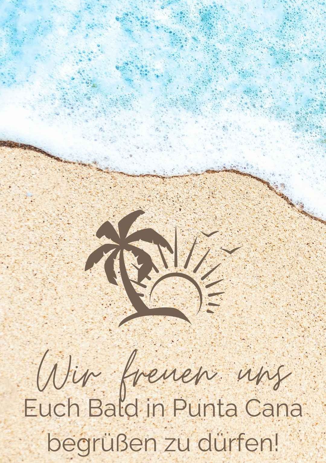 Bis blad in Punta Cana Sand und Wellen