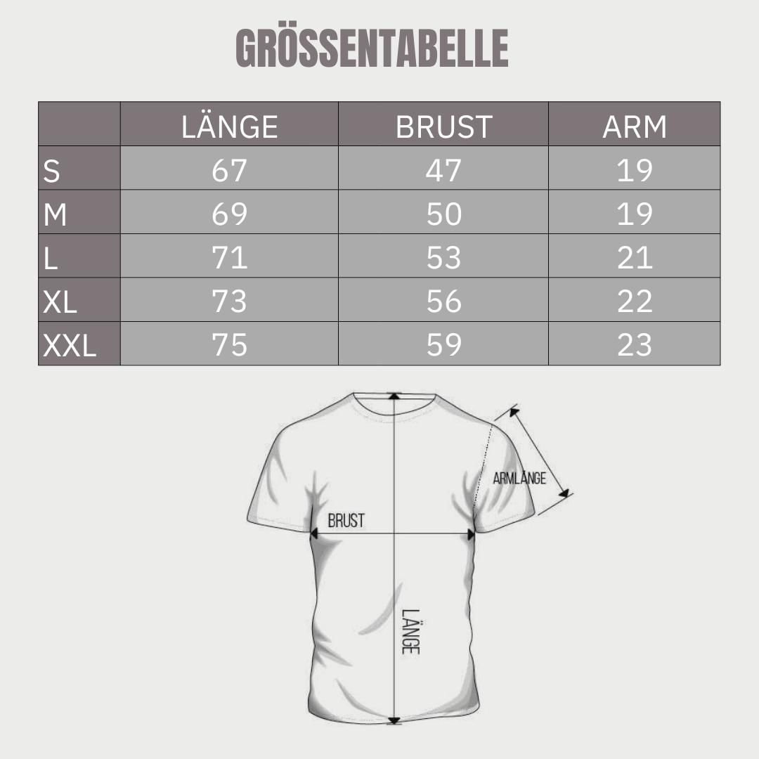 RH Tours T-Shirt Größentabelle