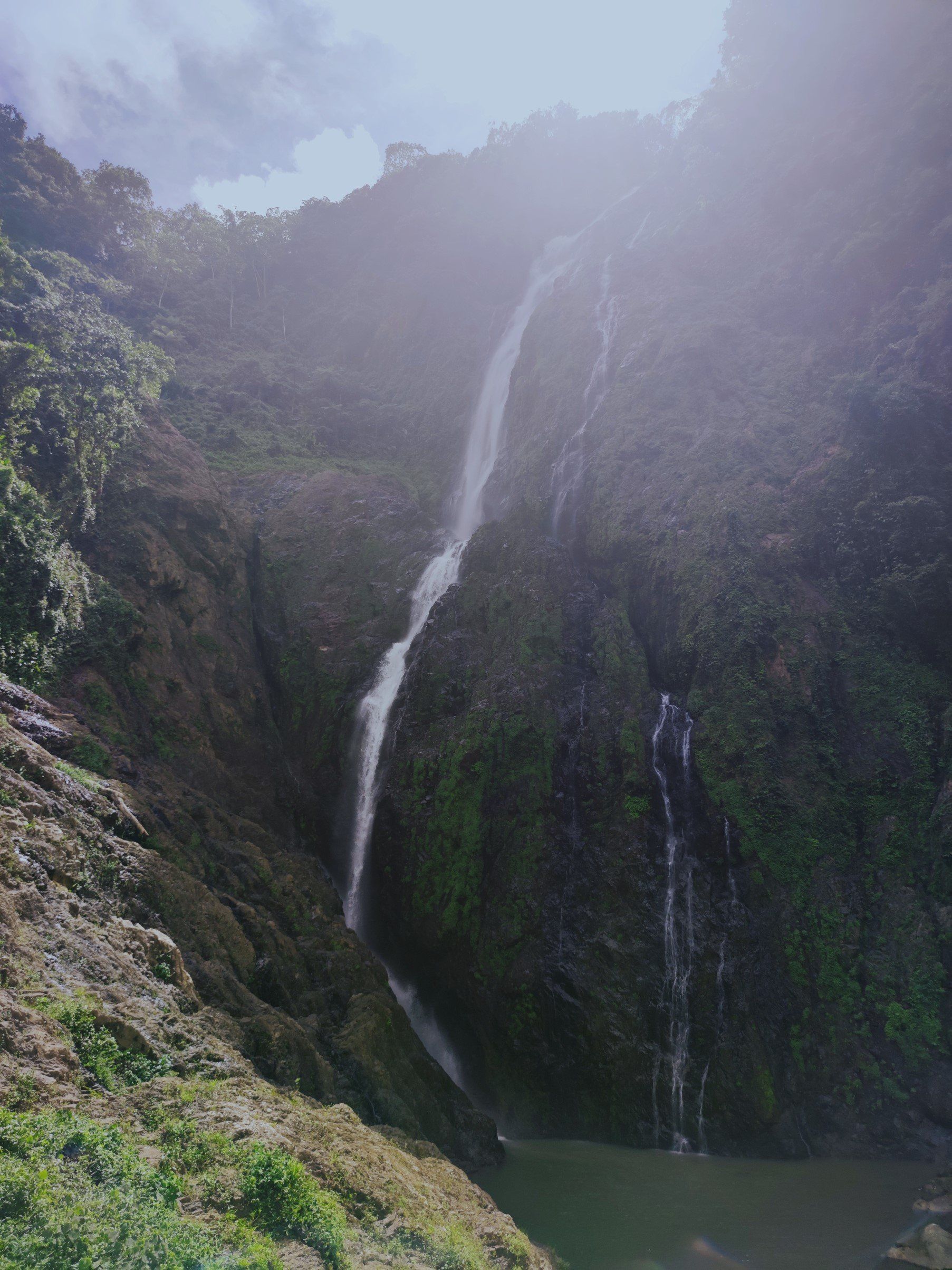 Wanderung Salto La Jalda Blick auf den Wasserfall Salto La Jalda