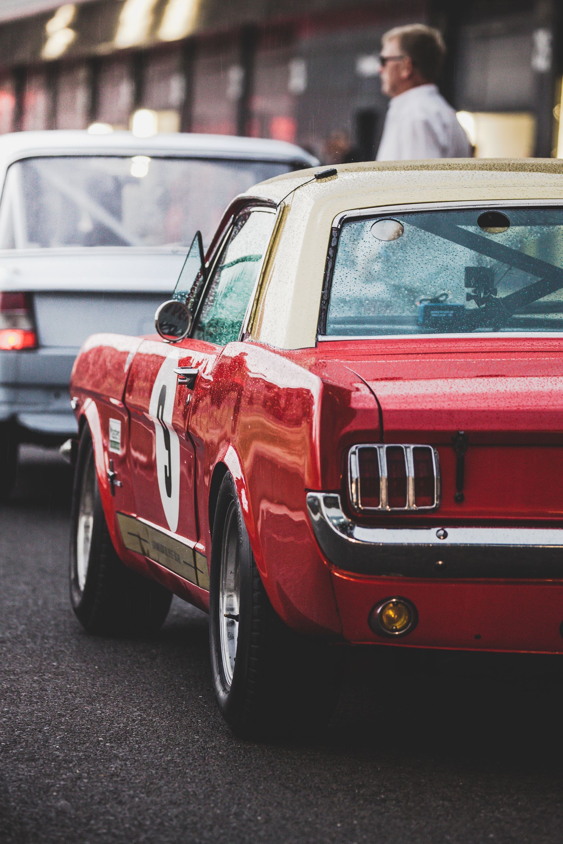 Alan Mann Racing Mustang in red and gold