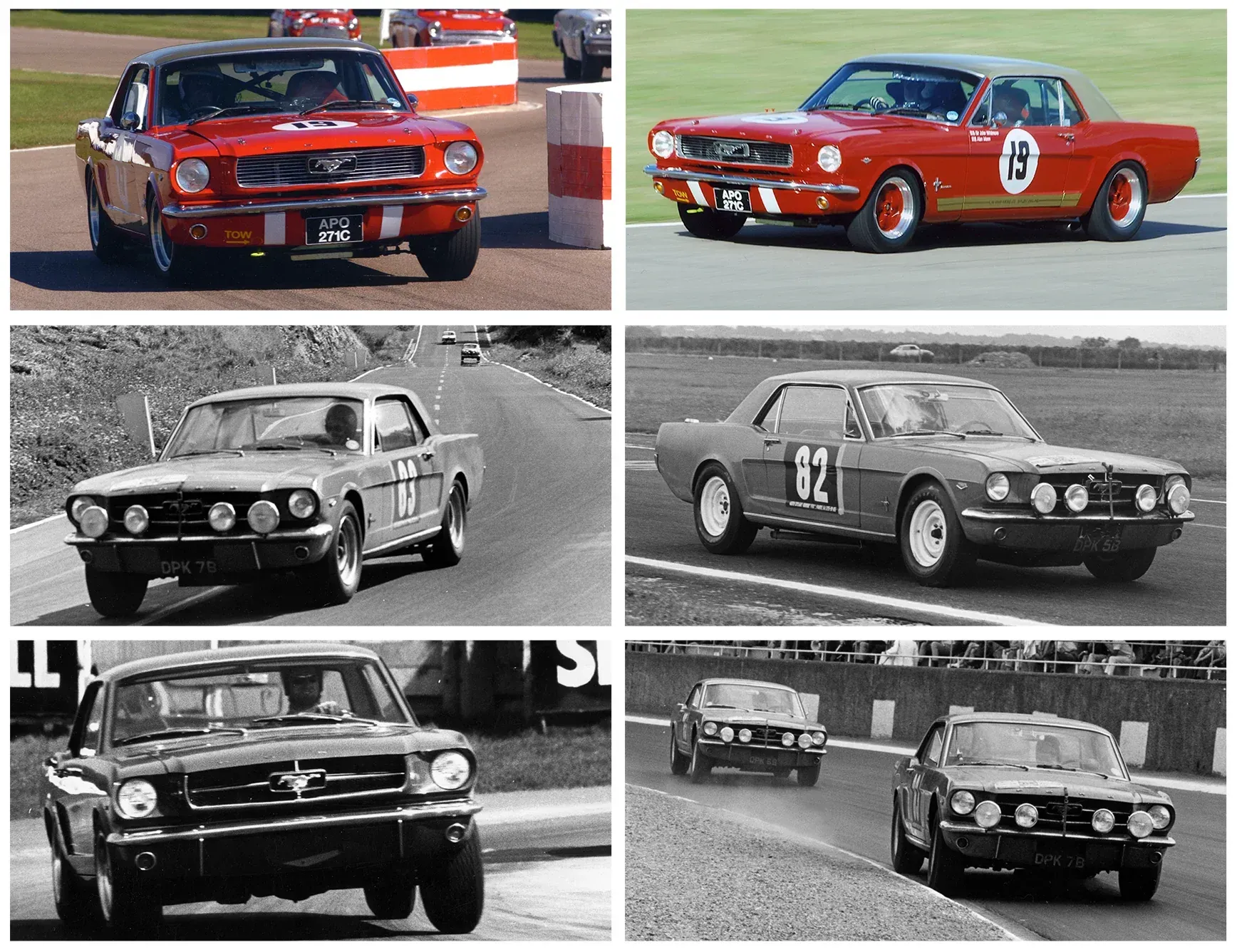Alan Mann Racing Mustang in red and gold