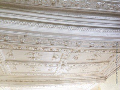 17th century ornate plaster ceiling
