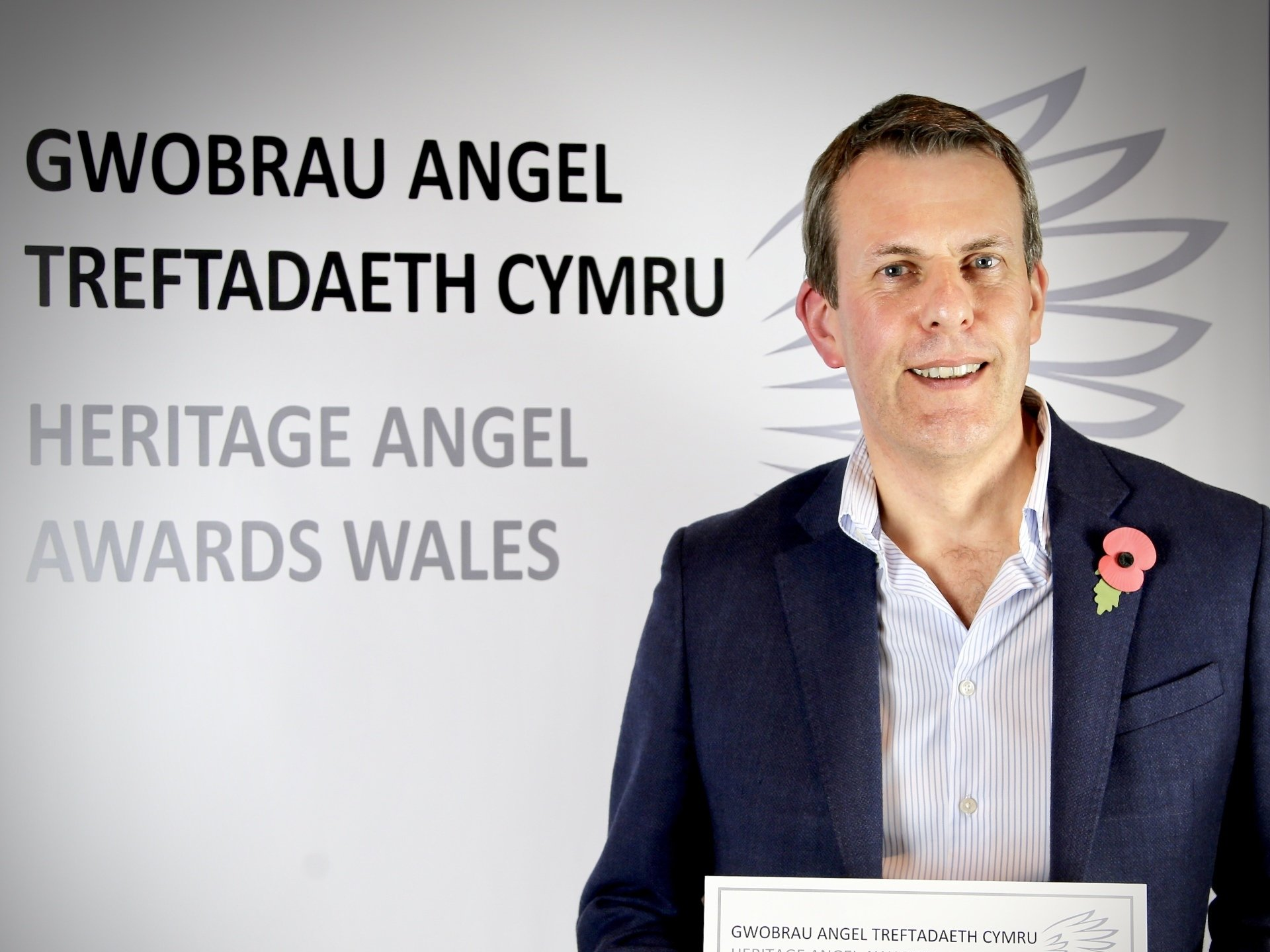 Andrew Beckett at the Heritage Angels Awards Wales