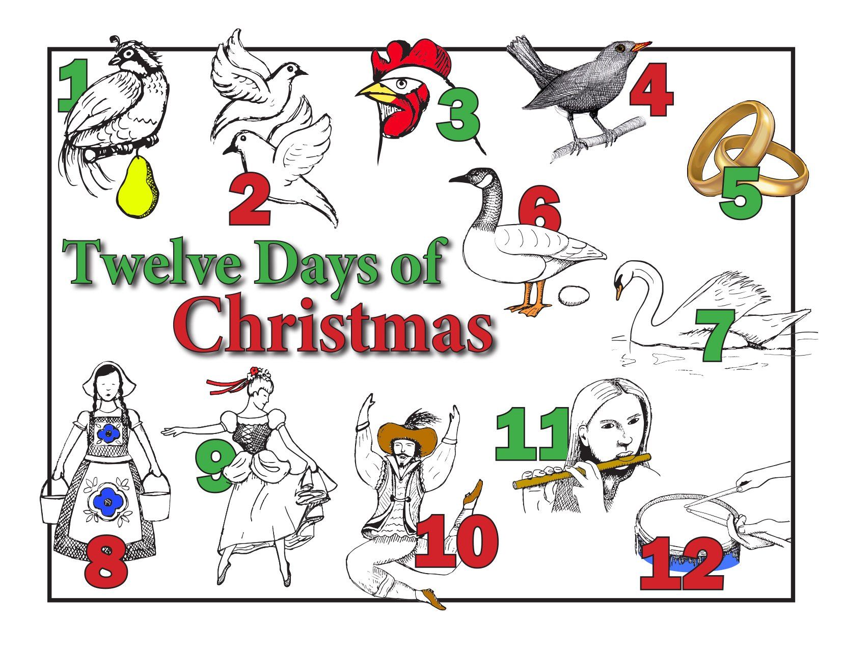 12 Days of Christmas card