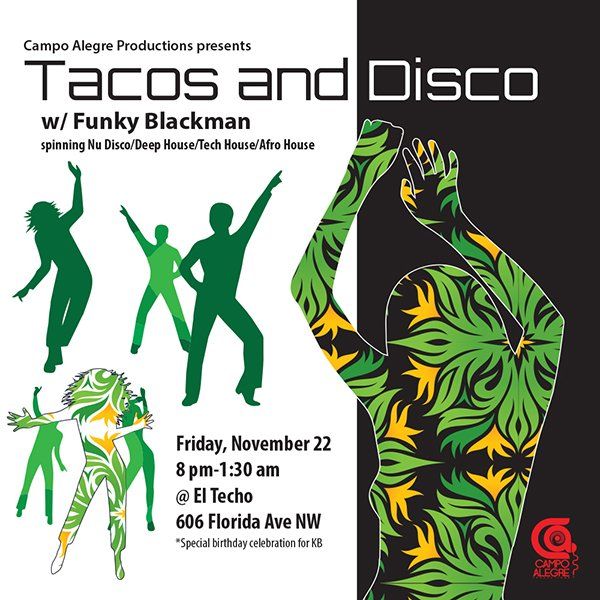 Tacos and Disco Instagram Event Post DJ event promotion social media flyer