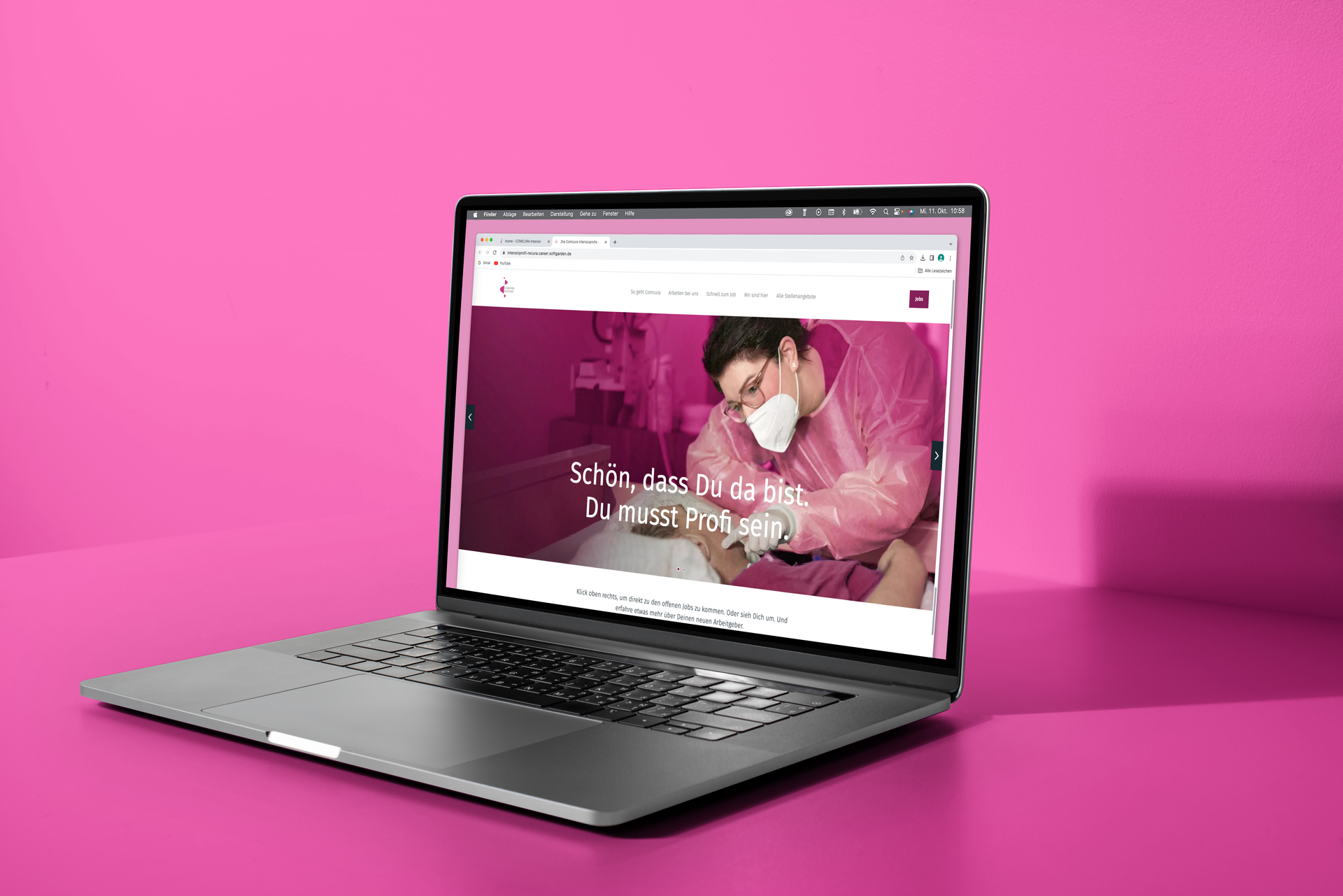 Maegnets Mock Up Bewerber Website Comcura Intensiv