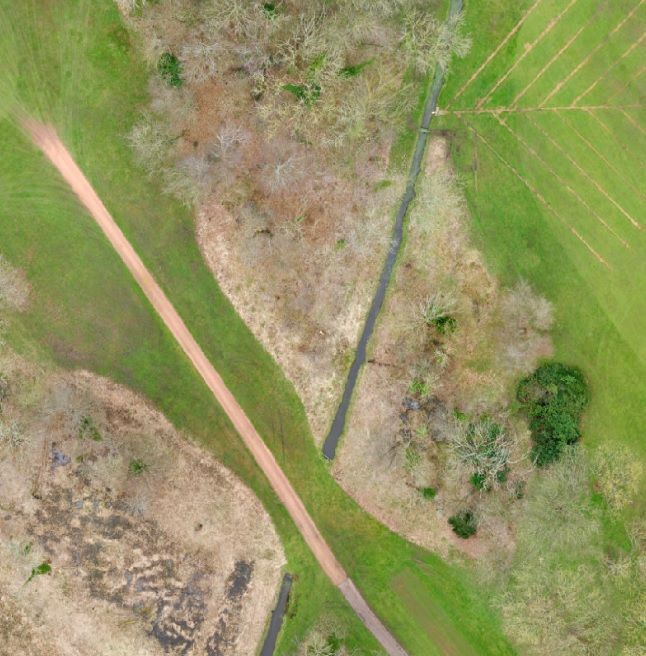 Orthofoto aufgenommen mit einer Kamera enthalten im LiDAR Sensor