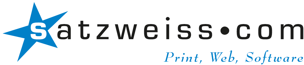Logo der Satzweiss.com Print, Web, Software Logo der Satzweiss.com Print, Web, Software