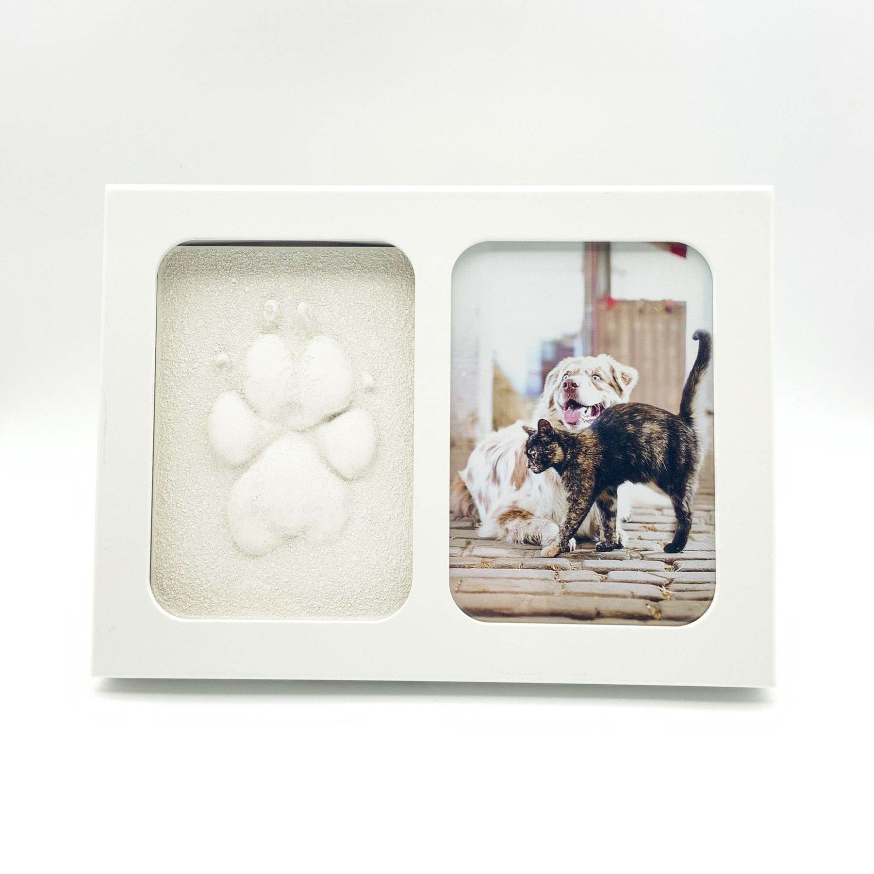 Bilderrahmen Pfotenabdruck weiß