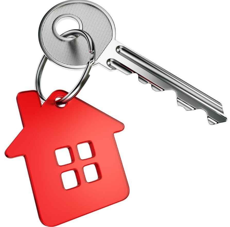 Kanzlei Kalweit - Mietrecht Schlüssel mit Schlüsselanhänger rotes Haus