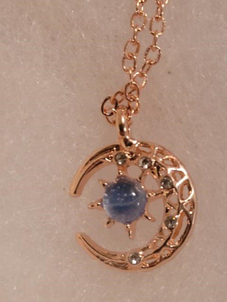 Light Of Stars And Moon Charm Necklace Womans Fashion Jewelry