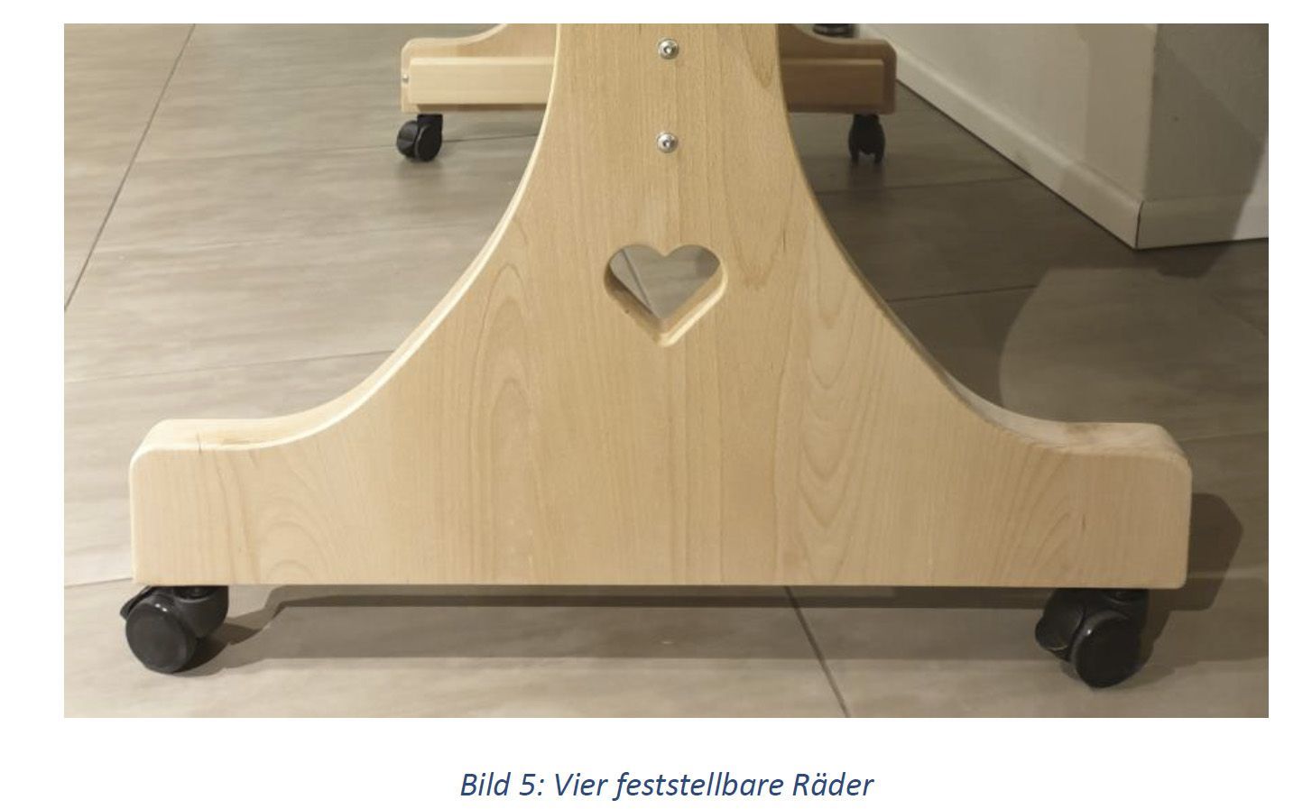 Feststellrollen an Babywiege