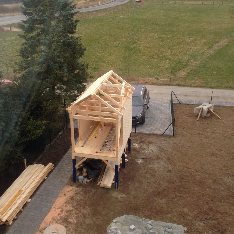 Stelzenhaus Bauphase