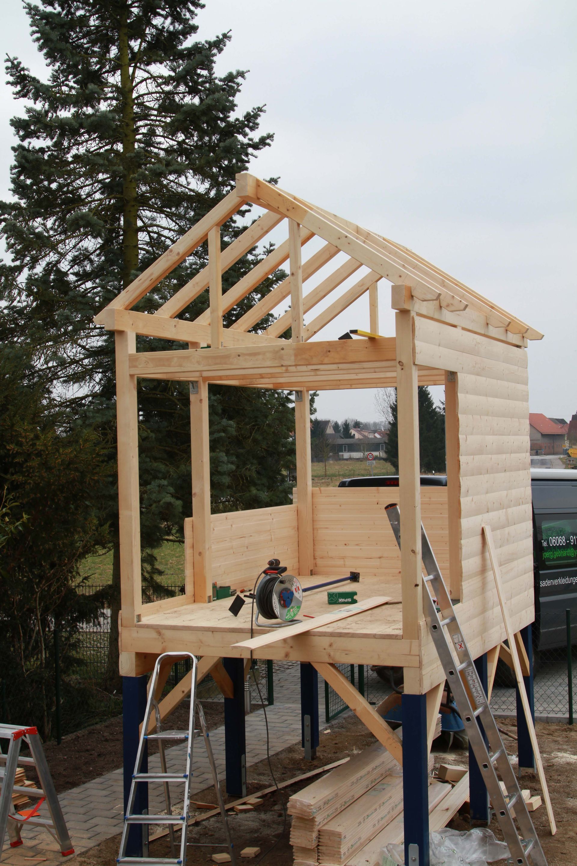 Stelzenhaus Bauphase