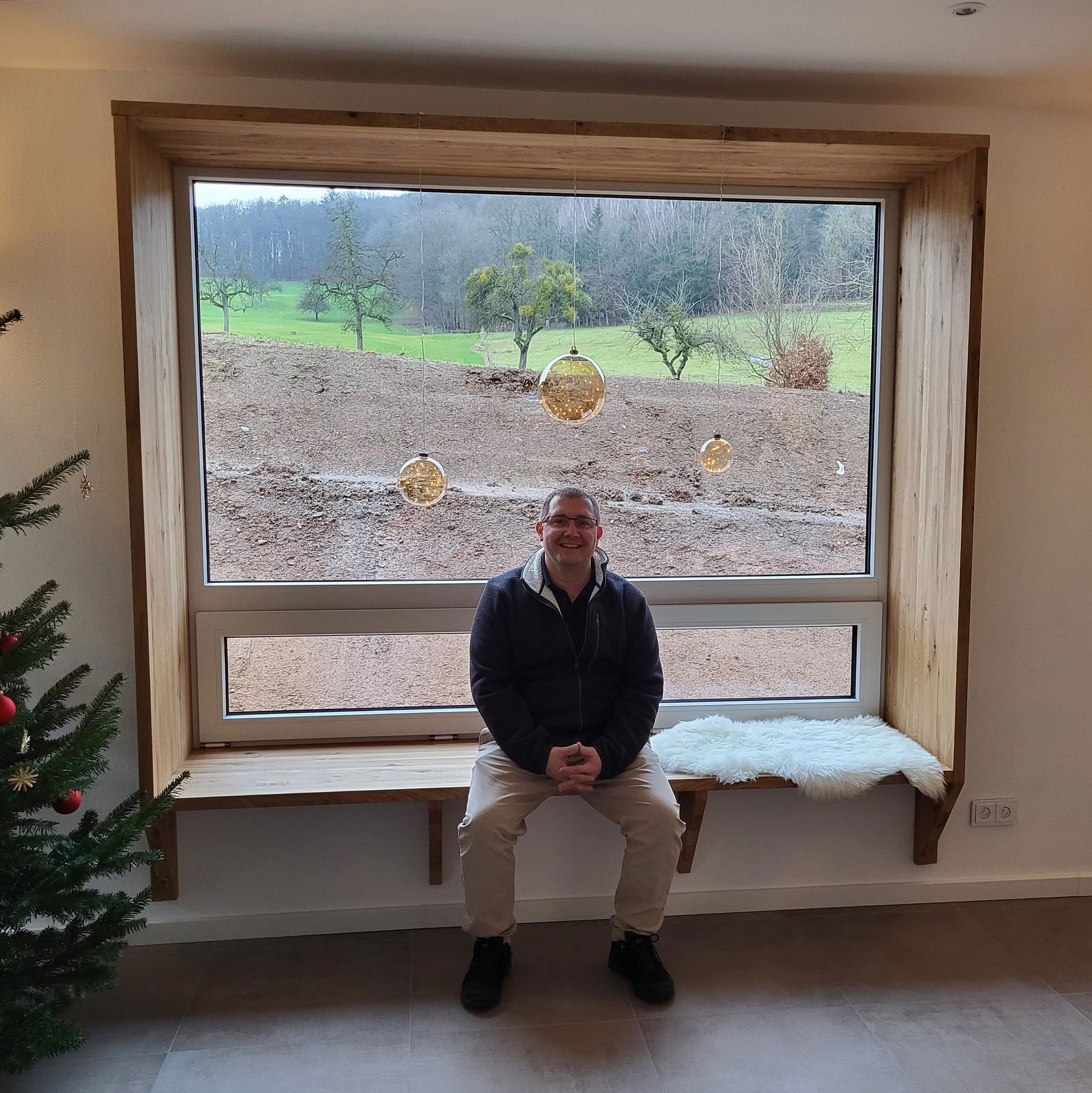 Sitzbrett aus Eiche massiv mit Tobias Walz