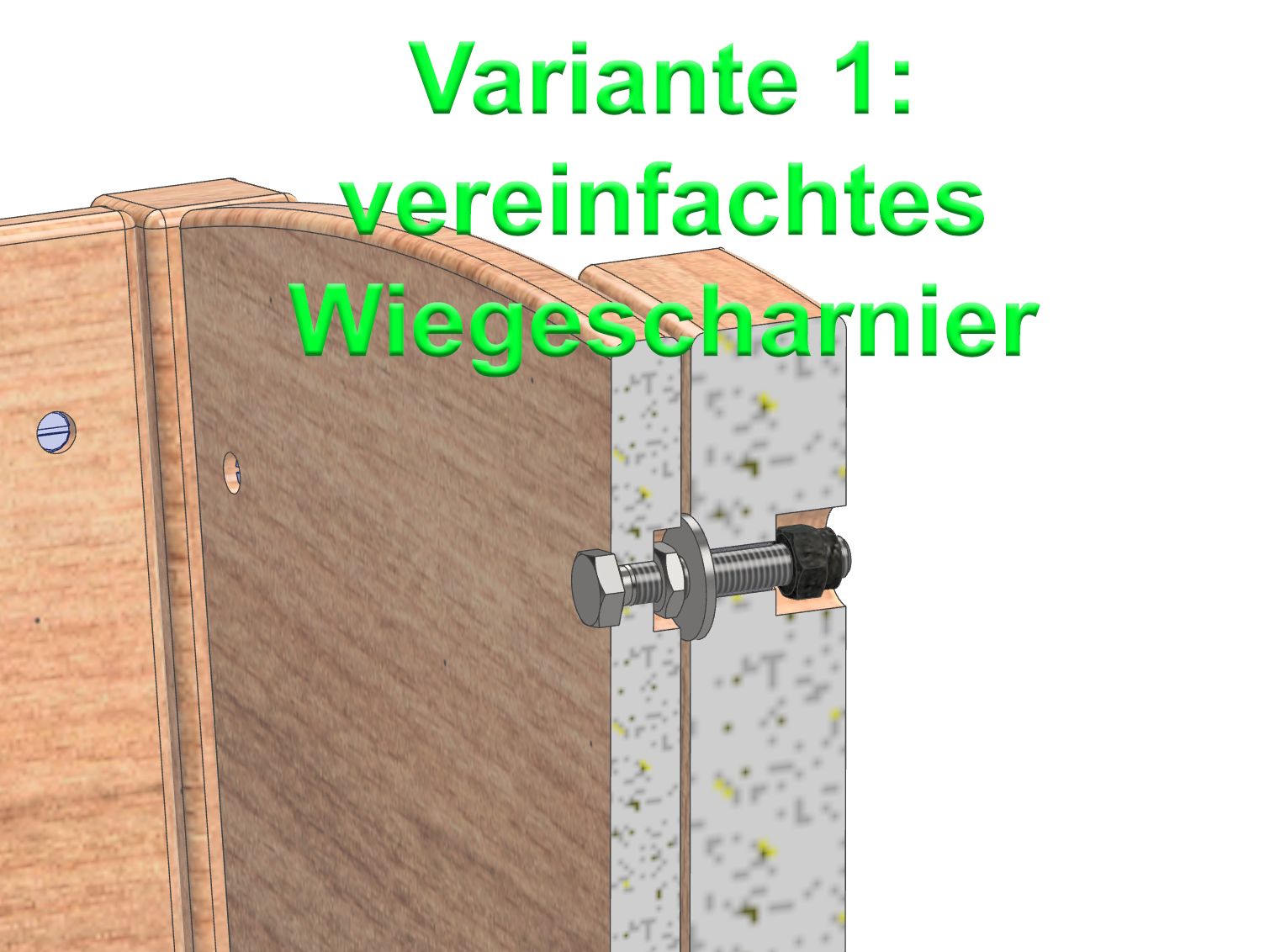Verinfachtes Wiegescharnier