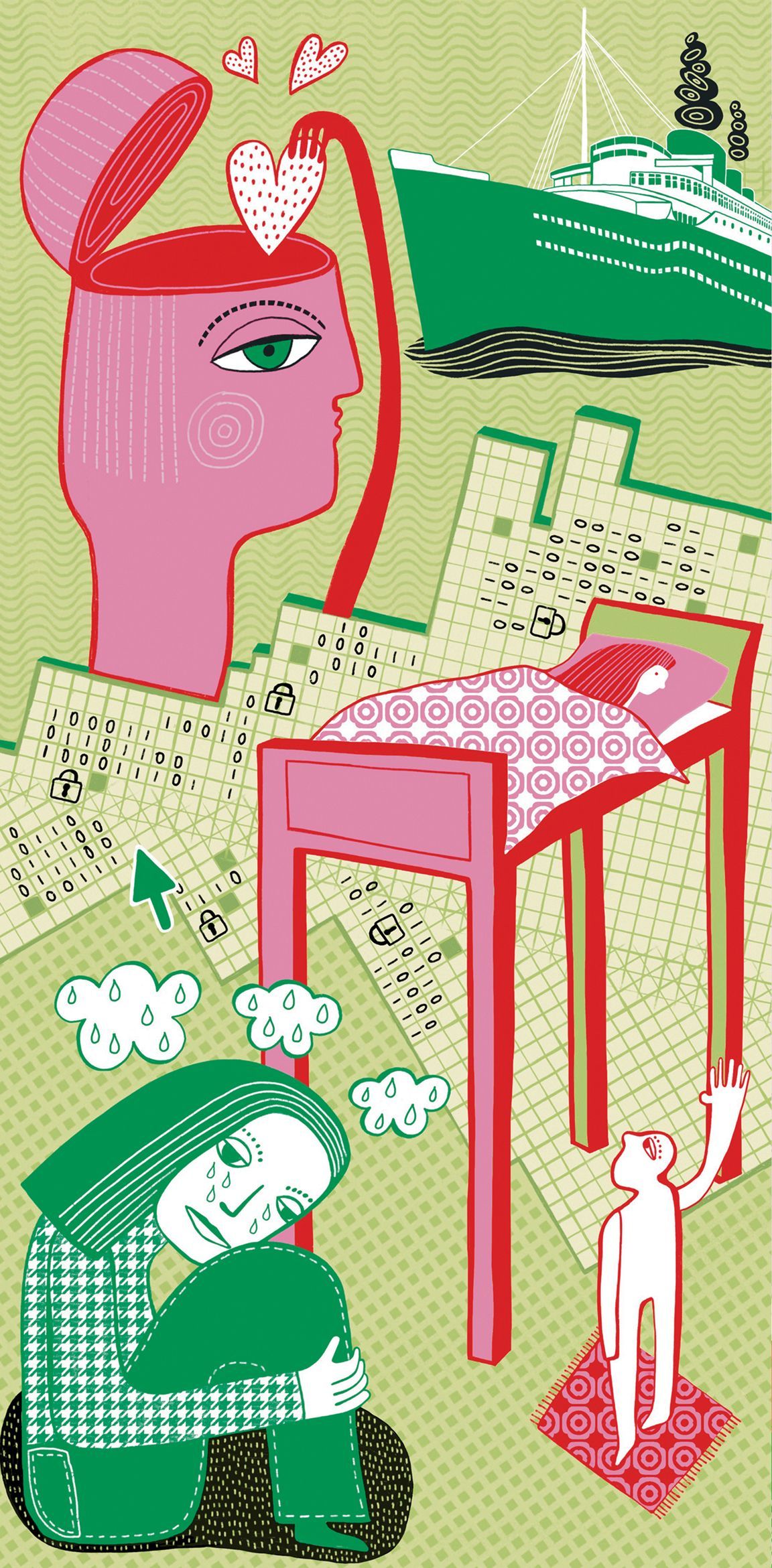 Weser-Kurier am Wochenende (17./18. Dezember 2022) Illustrationen zu Themen aus Wissenschaft, Medizin, Familie, Geschichte, Politik. #Editorial Illustration