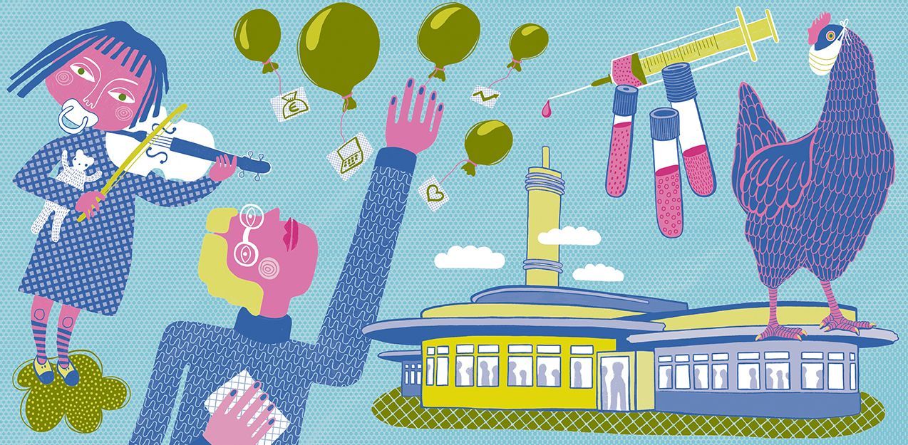 Weser-Kurier am Wochenende (24./25. August 2024) Illustrationen zu Themen aus Wissenschaft, Medizin, Familie, Geschichte, Politik. #Editorial Illustration