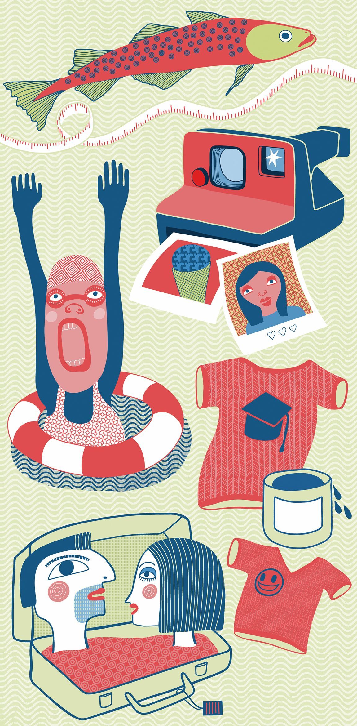 Weser-Kurier am Wochenende ( 5./6. Juli 2025) Illustrationen zu Themen aus Wissenschaft, Medizin, Familie, Geschichte, Politik. #Editorial Illustration