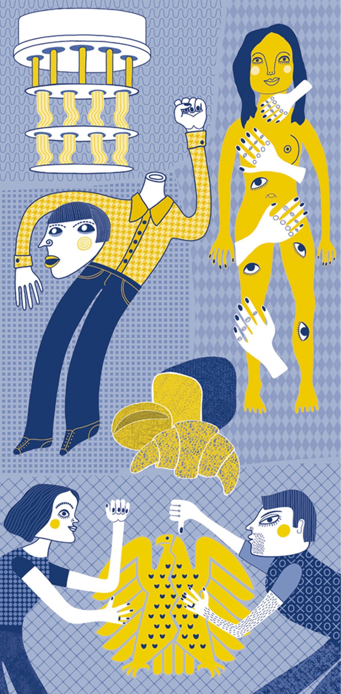 Weser-Kurier am Wochenende (8./9. Februar 2025) llustrationen zu Themen aus Wissenschaft, Medizin, Familie, Geschichte #Editorial Illustration
