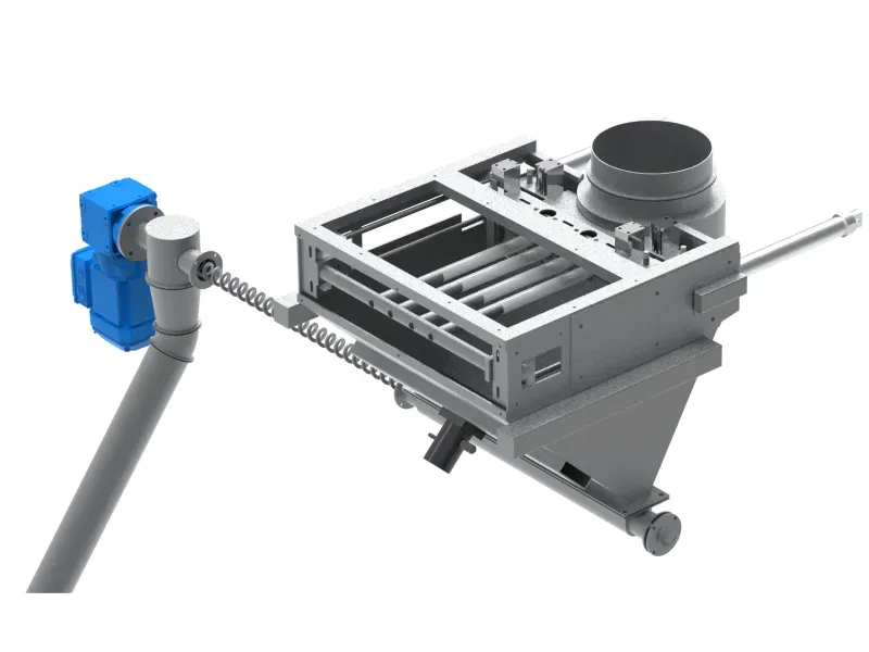 Zeichnung von Magnetabscheider für höchste Produktsicherheit durch effiziente Fremdkörperabscheidung - Affeldt Fördertechnik