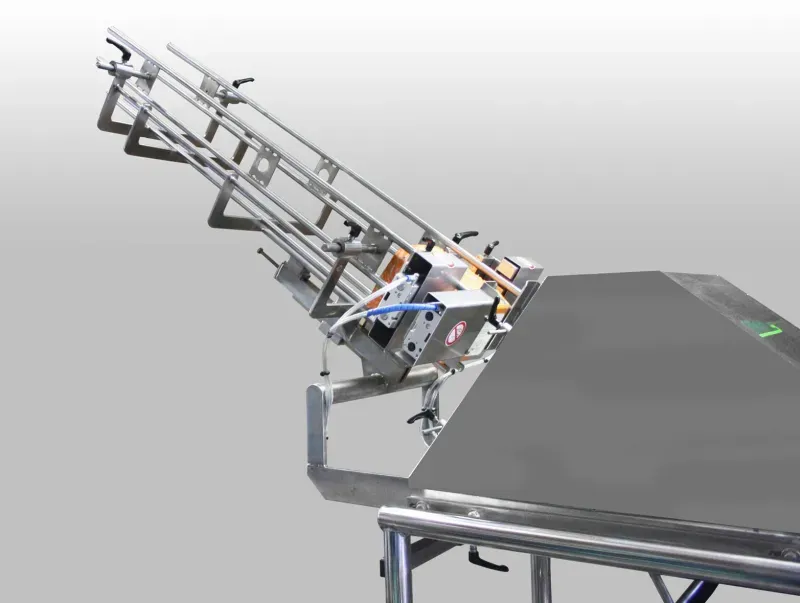 Vollautomatischer Affeldt Fördertechnik Schalenspender Typ S02 mit einer Taktrate von bis zu 60 Schalen pro Minute