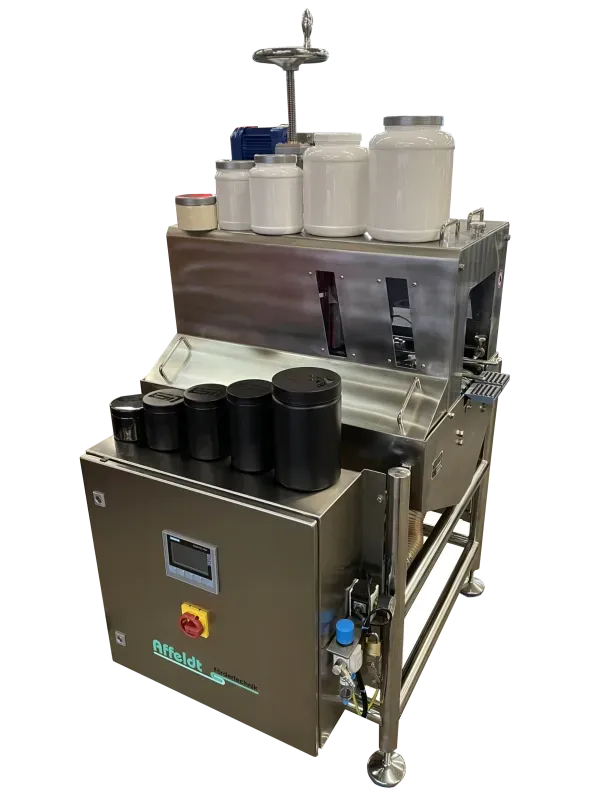 Fully automated Tornado Surface Can Cleaner for high-precision surface dedusting of cans – Affeldt Fördertechnik