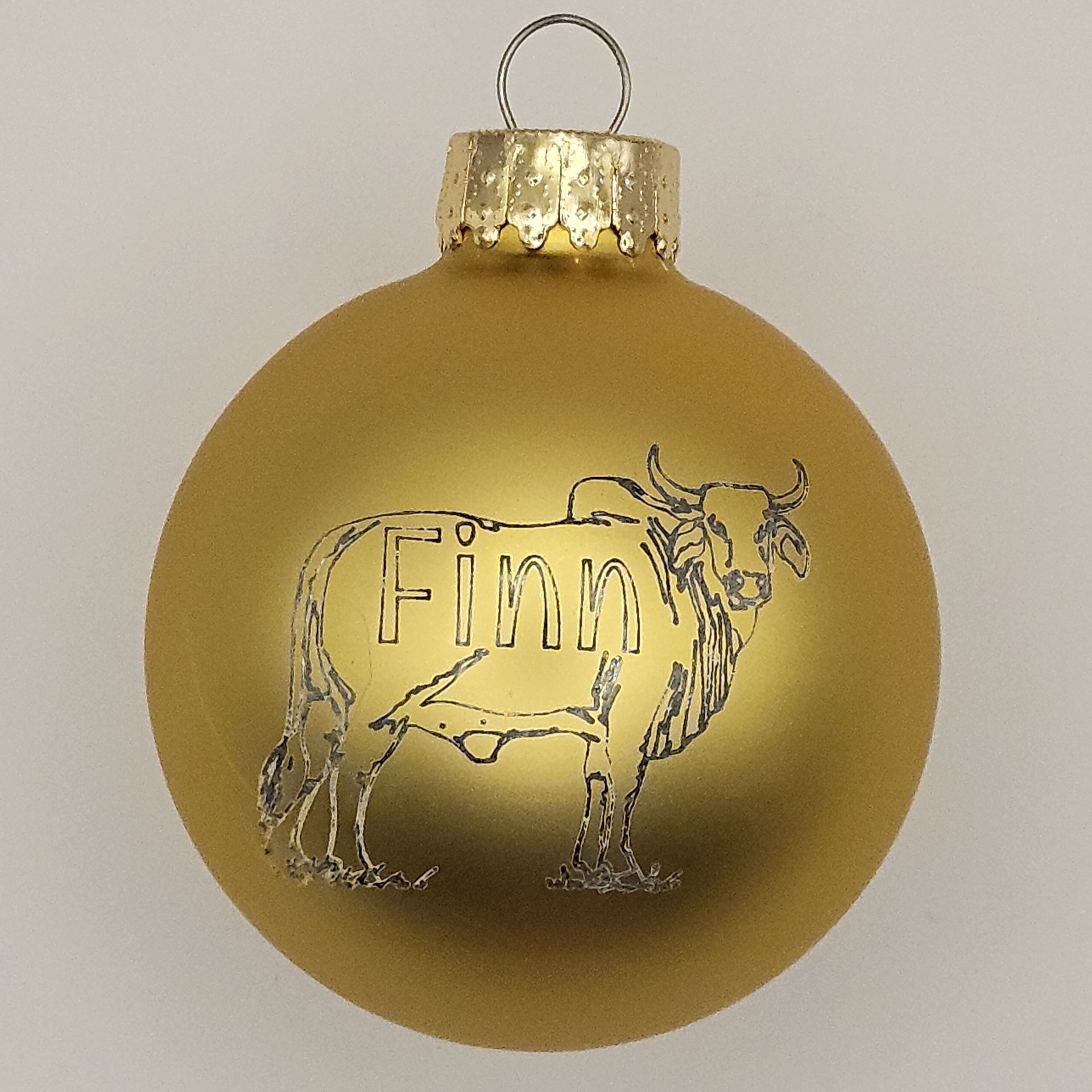 Personalisierte Weihnachtskugel aus Glas