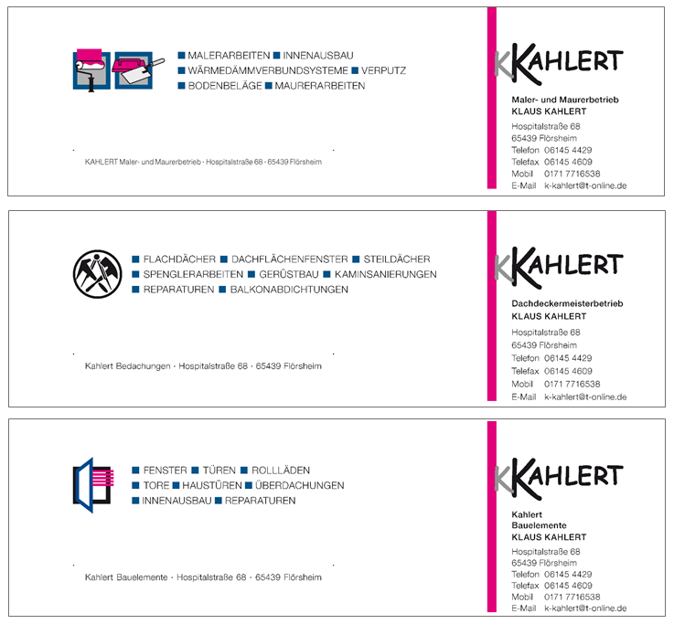 Projektbeispiel Corporate Desing Briefköpfe