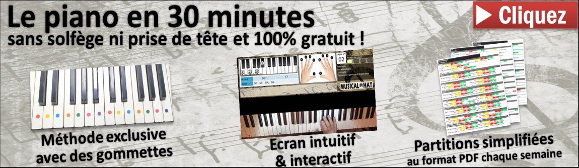 Cliquez et apprenez le piano sans solfège ! Accéder aux tutos pour apprendre le piano sans solfège