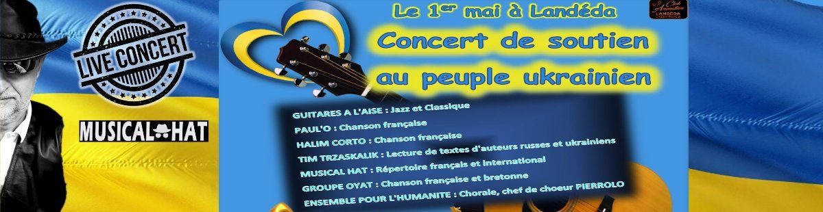 Venez nombreux ! Musical Hat Le concert pour l'Ukraine
