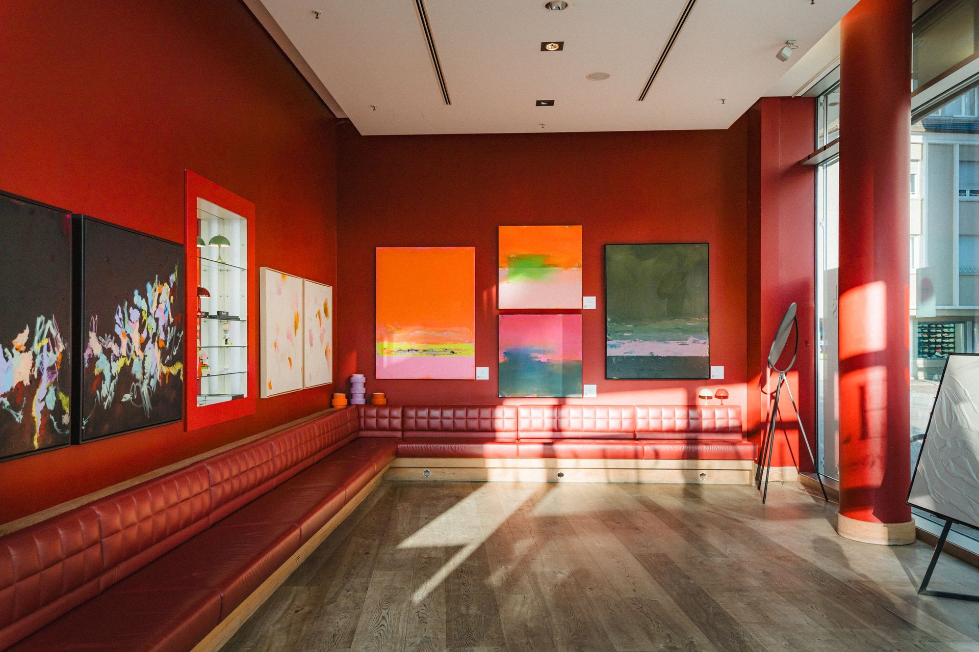 Pop-up exhibition featuring abstract artworks by Maren Maggiore